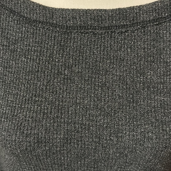 We the Free grey waffle knit balloon long sleeve top M - Picture 5 of 10